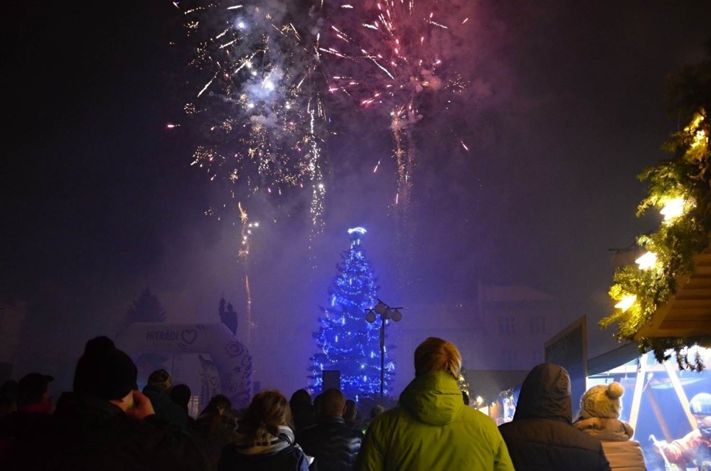Silvestr 2017 ve Valašském Meziříčí. 