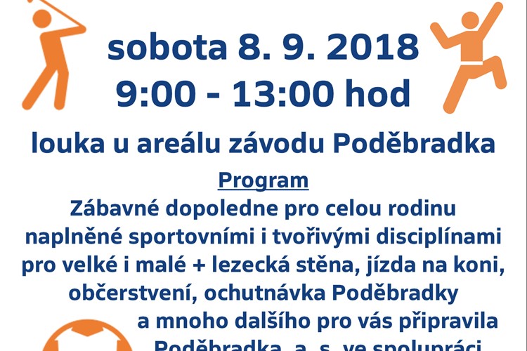 Sportovní den s Poděbradkou nabídne lezeckou stěnu či jízdu na koni