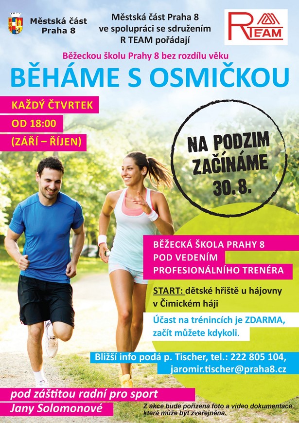 Praha 8 zavádí běžeckou školu nazvanou Běháme s Osmičkou