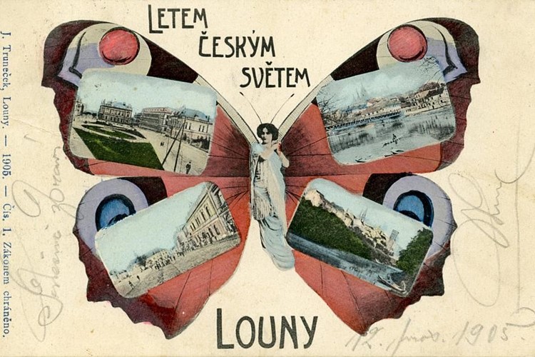 V Oblastním muzeu jsou vystaveny staré pohlednice Loun
